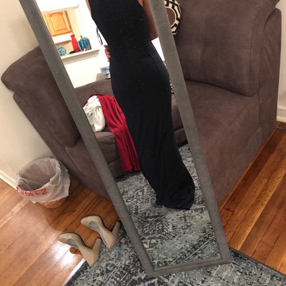 Navy evening dress - Picture 2 of 2